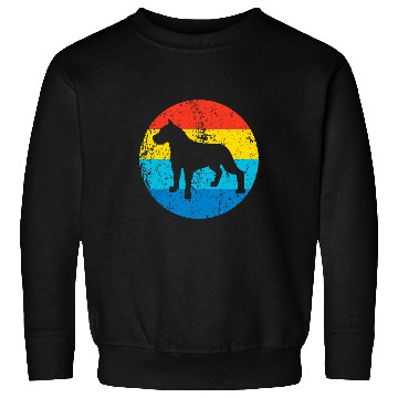 Discover Cane Corso Pet Breed Silhouette Retro 1970s Circle Sweatshirts