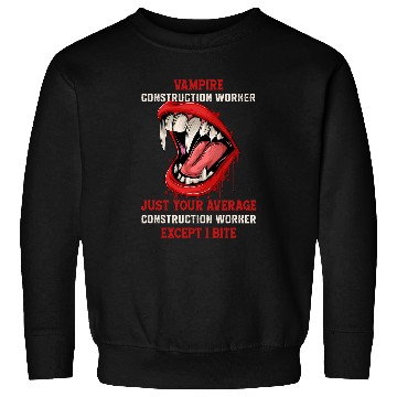 Discover Vampire Construction Worker Halloween Foreman Scary Mason Sweatshirts