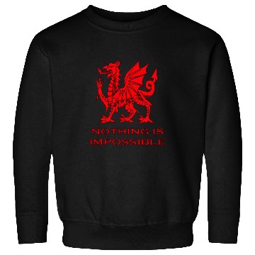 Discover Sport Rugby Dragon Nothing Is Impossible Welsh Rugby Union Dragon Sweatshirts