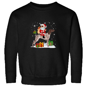 Discover German Shorthaired Pet Christmas Santa Claus Riding Shorthaired Pointer Classic Sweatshirts