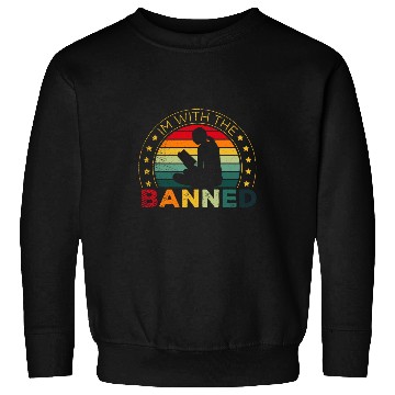Discover Im with the Banned Books Lovers Librarian Bookworm Reading Sweatshirts