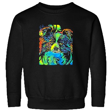 Discover Papillon Pet Face Puppy Pop Art Sweatshirts