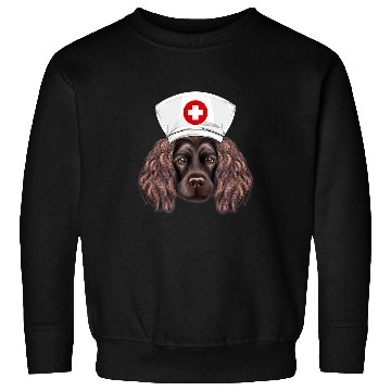 Discover Boykin Spaniel Pet Wearing a nurses Hat Sweatshirts