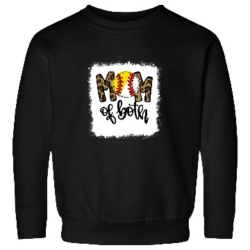 Discover Sport Baseball Softball Bleached Mom Of Both Leopard Baseball Mom Softball Mom Sweatshirts