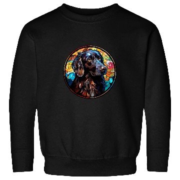 Discover Flat Coated Retriever Pet Dog Stained Glass Leadlight Artistic 1 Sweatshirts