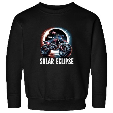 Discover Total Solar Eclipse Motorcycle April 8 2024 Solar Eclipse Sweatshirts