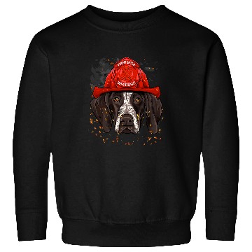 Discover German Shorthaired Pet Fireman Firefighter Dog German Shorthaired Pointer Sweatshirts