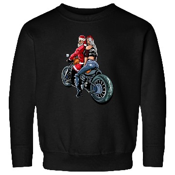 Discover Santa And Mrs Claus Motorcycle Gift Christmas Biker 21 Sweatshirts