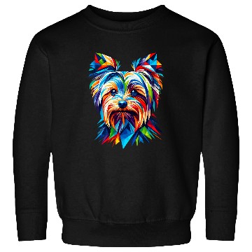 Discover Colorful Geometric Yorkshire Terrier Yorkie Dog Puppy Lover Sweatshirts