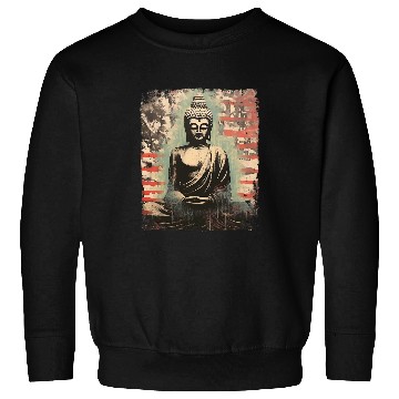 Discover Buddhist Monk Yin Yang Zen Meditation Buddha 21 Sweatshirts