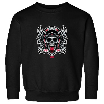 Discover Skull Rebel Motorcycle Skeletons Biker Graphic Design Sweatshirts