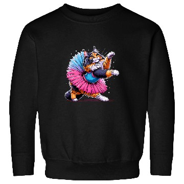Discover Ballerina Maine Coon Cat Dancing Sweatshirts