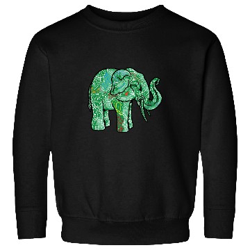 Discover Elephant Mammal animal motif colourful animal print art Sweatshirts