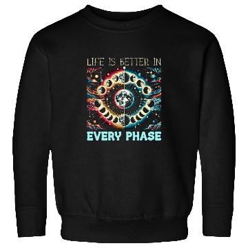 Discover Moon Phase Full Moon Lunar Eclipse Astronomer Astronomy 6 Sweatshirts