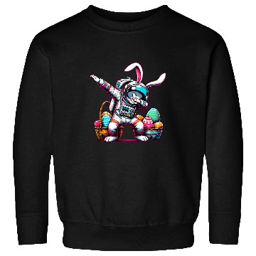 Discover Dabbings Easter Bunny Astronaut Rabbit Sweatshirts