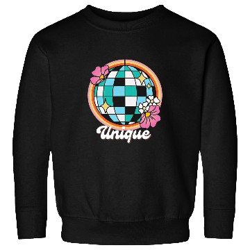 Discover Womens uniques Womens Creative Expression Graphic Retro Disco Ball Sweatshirts