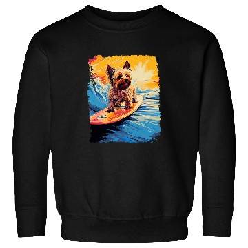 Discover Paddle Board Surfing Dog Yorkshire Terrier Sweatshirts