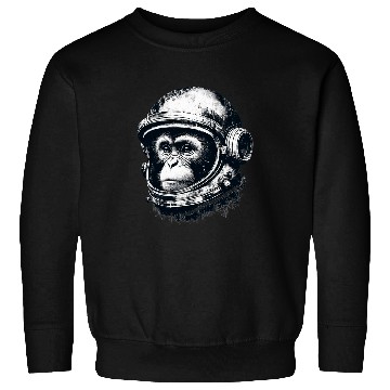 Discover Cosmic vintages Space Travel Astronaut Monkey Retro Helmet Sweatshirts