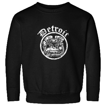 Discover Trendy Detroit Motorcycle Engine Sweatshirts