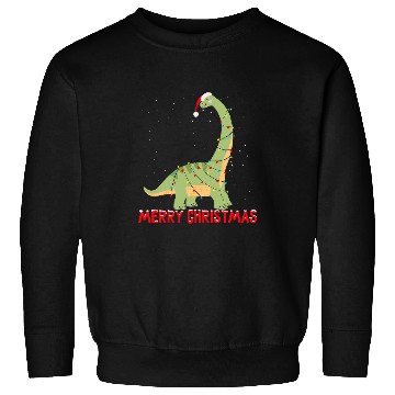 Discover Dinosaur Pet Cute Brontosaurus Christmas Tree Lights Sweatshirts