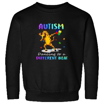 Discover Giraffe Pet Autism Giraffes Dancing To A Different Beat Funny Sweatshirts