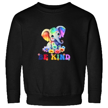 Discover Elephant Mammal Be Kind Cute Elephant Mom Kids Kindness Graphic Sweatshirts