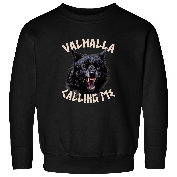 Discover Coyote Mammal Viking Angry wolfs Norse Mythology Valhalla Calling Me Viking Sweatshirts