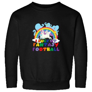 Discover Unicorn Pet I Suck At Fantasy Football Unicorn Rainbow Fantasy Football Sweatshirts