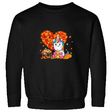 Discover Unicorn Pet Autumn Tree Fall Leaves Unicorn Lover Thanksgiving 80 Sweatshirts