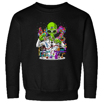 Discover Aliens UFO Space Alien Scientist psychedelics Laboratory Science Sweatshirts
