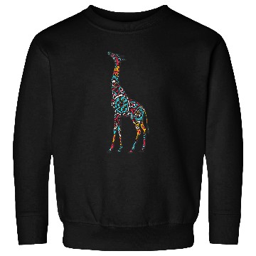 Discover Giraffe Pet Mandala Giraffe Geometric Pattern Art Mandala Animal Sweatshirts