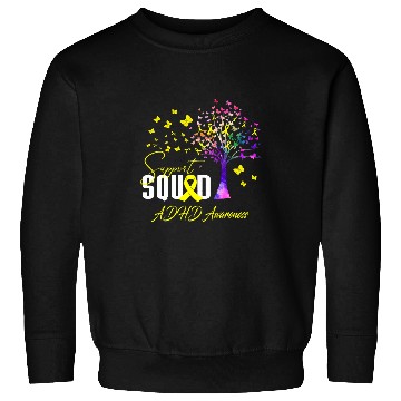 Discover ADHD Ribbon Support Squad For Adhd Awareness Sweatshirts