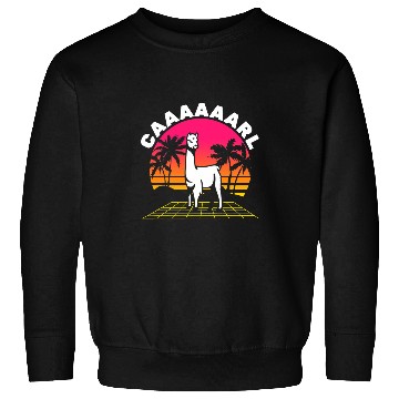 Discover Llama Pet Carl Lama Saying Synthwave Funny Retro Wave Saying Sweatshirts