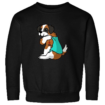 Discover I Love Dad Tattoo Saint Bernard Father Dog Sweatshirts