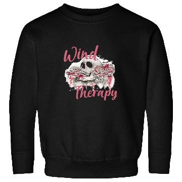Discover Wind Therapy Skull and Roses Floral Womens Motorcycle Sweatshirts