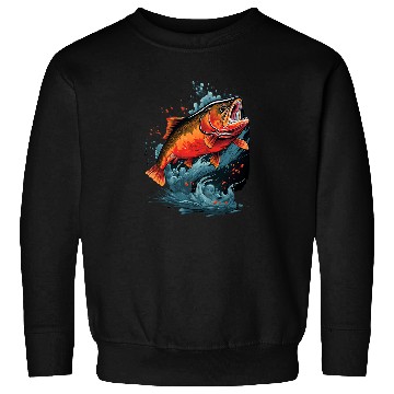 Discover Fishing Fun Fly Fishing Arctic Char Brook Trout Fish 12 Sweatshirts