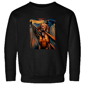 Discover Expressionist Artsy Vizsla Dog Artistic Vizsla Sweatshirts