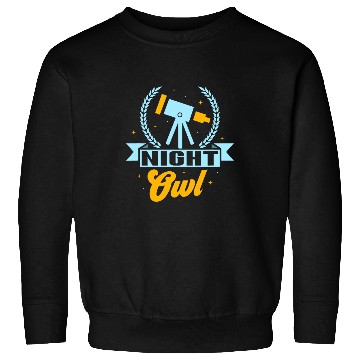 Discover Night Owl Astronomy Telescope Stargazer Sweatshirts