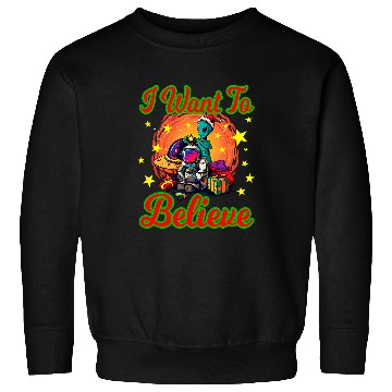 Discover Aliens UFO Alien Christmas Astronaut for Men and Women Sweatshirts
