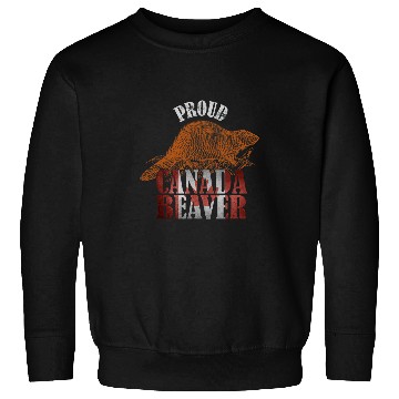 Discover Beaver Pet Proud Canadian Flag Canada Sweatshirts