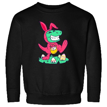 Discover Chicken Pet TRex Easter Bunny Chick Egg Hunt Easter Day Hunt Sweatshirts