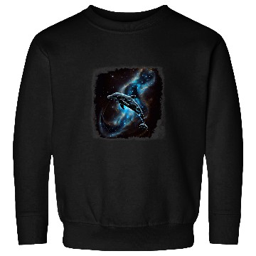 Discover Dolphin Pet Gift Awesome Galaxy Constellation Flying Space Sweatshirts