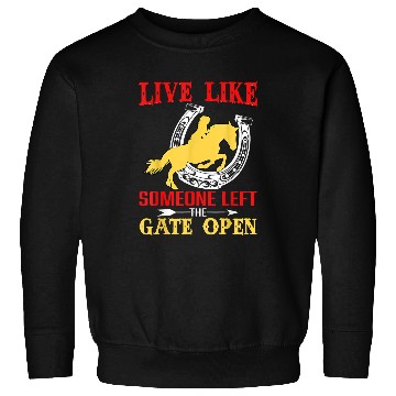 Discover Horse Pet Gate Open Horseshoe Horse Sweatshirts