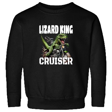 Discover TRex And Motorcycle Lizard King Cruiser Sweatshirts