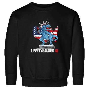 Discover Dinosaur Pet Libertysaurus T rexs Statue of Liberty Dinosaur 4th of July Sweatshirts