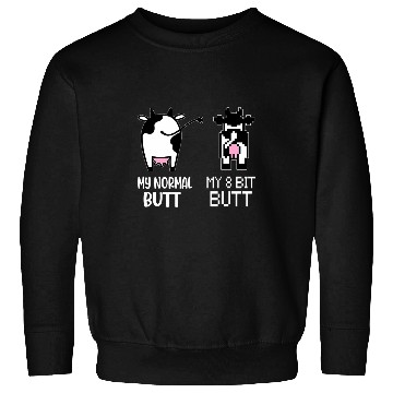 Discover Cow Pet Retro Cow Butt My Normal Butt My 8 Bit Butt 8 Bit Sweatshirts