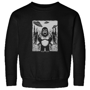 Discover Bigfoot Pet Hovering Ufos Aliens Flying Saucers Sasquatch Sweatshirts