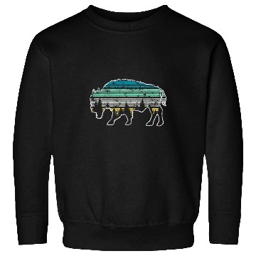 Discover Cow Pet Bisons Buffalo Farmer Animal Nature Cattle Cow Woods Forest Sweatshirts