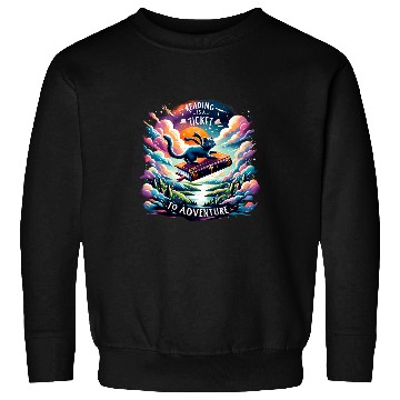 Discover Book Fun Adventure Begins At Your Library Cat Lovers Book Lovers Sweatshirts