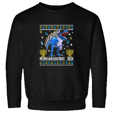 Discover Dinosaur Pet Menorasaurus rexs Trex Menorah Ugly Hanukkah Chanukkah Gift 9 Sweatshirts